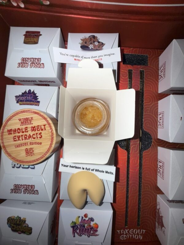 Authentic Whole Melt Takeout Edition Live Resin Sugar | Full Box of 16 x 28g Jars - Image 5