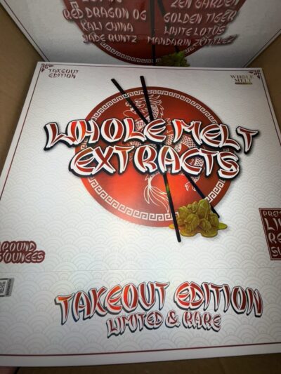 Authentic Whole Melt Takeout Edition Live Resin Sugar | Full Box of 16 x 28g Jars